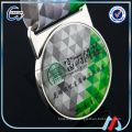 OEM printing custom medal with ribbon